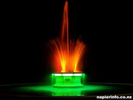 Tom Parker Napier Fountain at Night